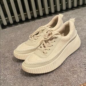 Dolce Vita Beige Textured Sneakers